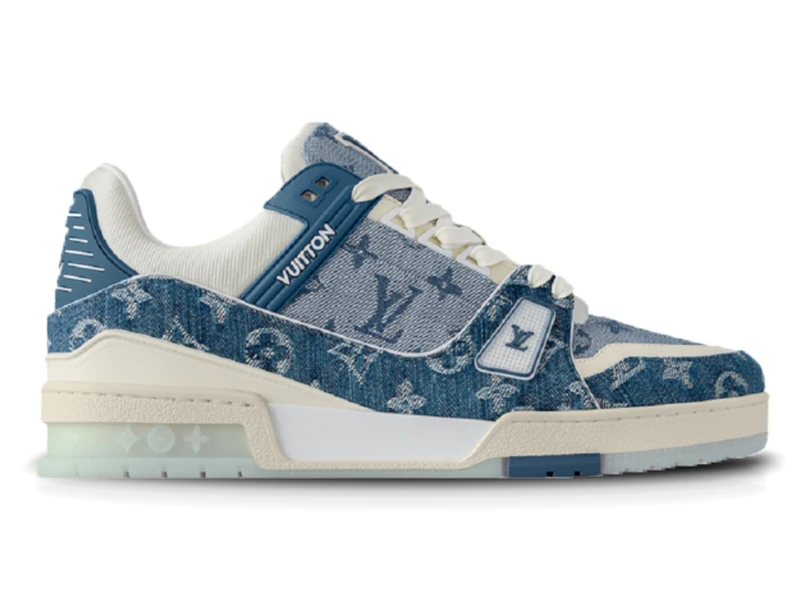 Giày Louis Vuitton Trainer Sneaker Blue Best Quality
