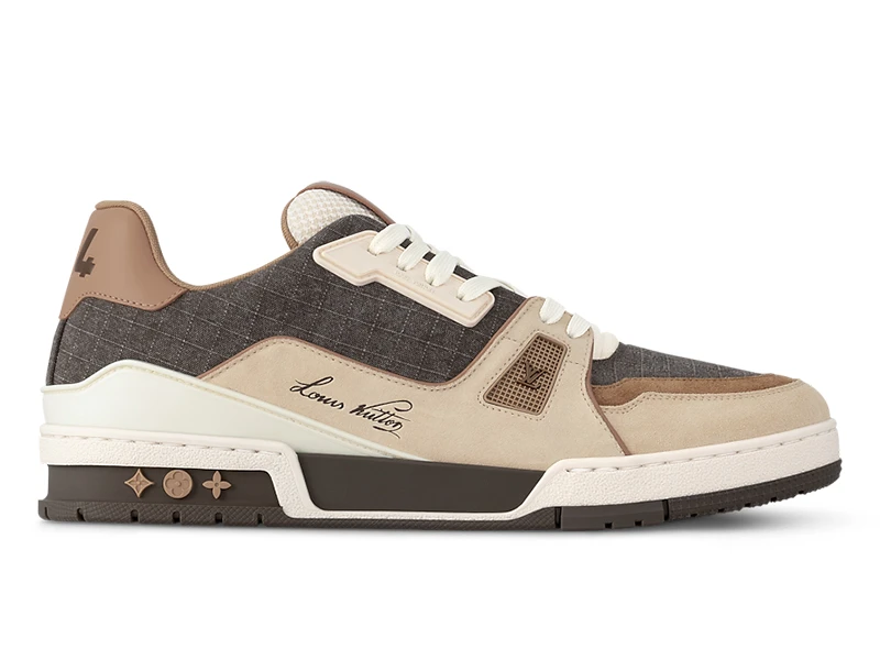 Giày Louis Vuitton Lv Trainer #54 Signature Brown Best Quality
