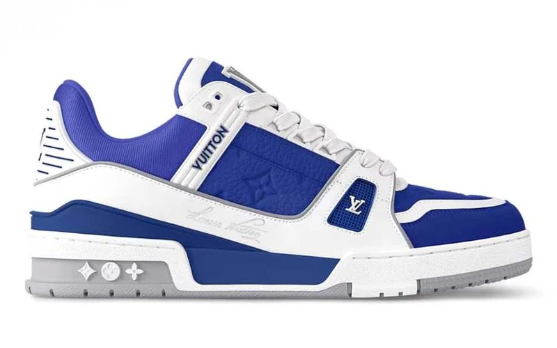 Giày Louis Vuitton LV Trainer Sneaker Gaston Blue Best Quality